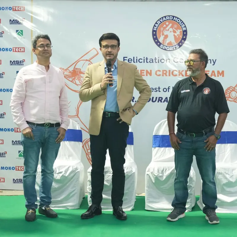 Sourav Ganguly speaking at his felicitation at HHS